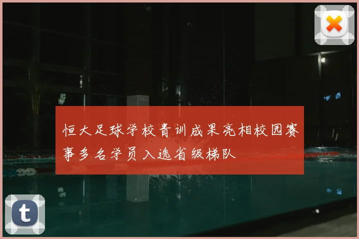 恒大足球学校青训成果亮相校园赛事多名学员入选省级梯队